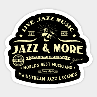 Jazz Club Symbol Retro Style Sticker